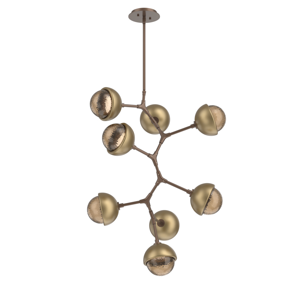 Cabochon Chandelier Large Pendant Burnished Bronze