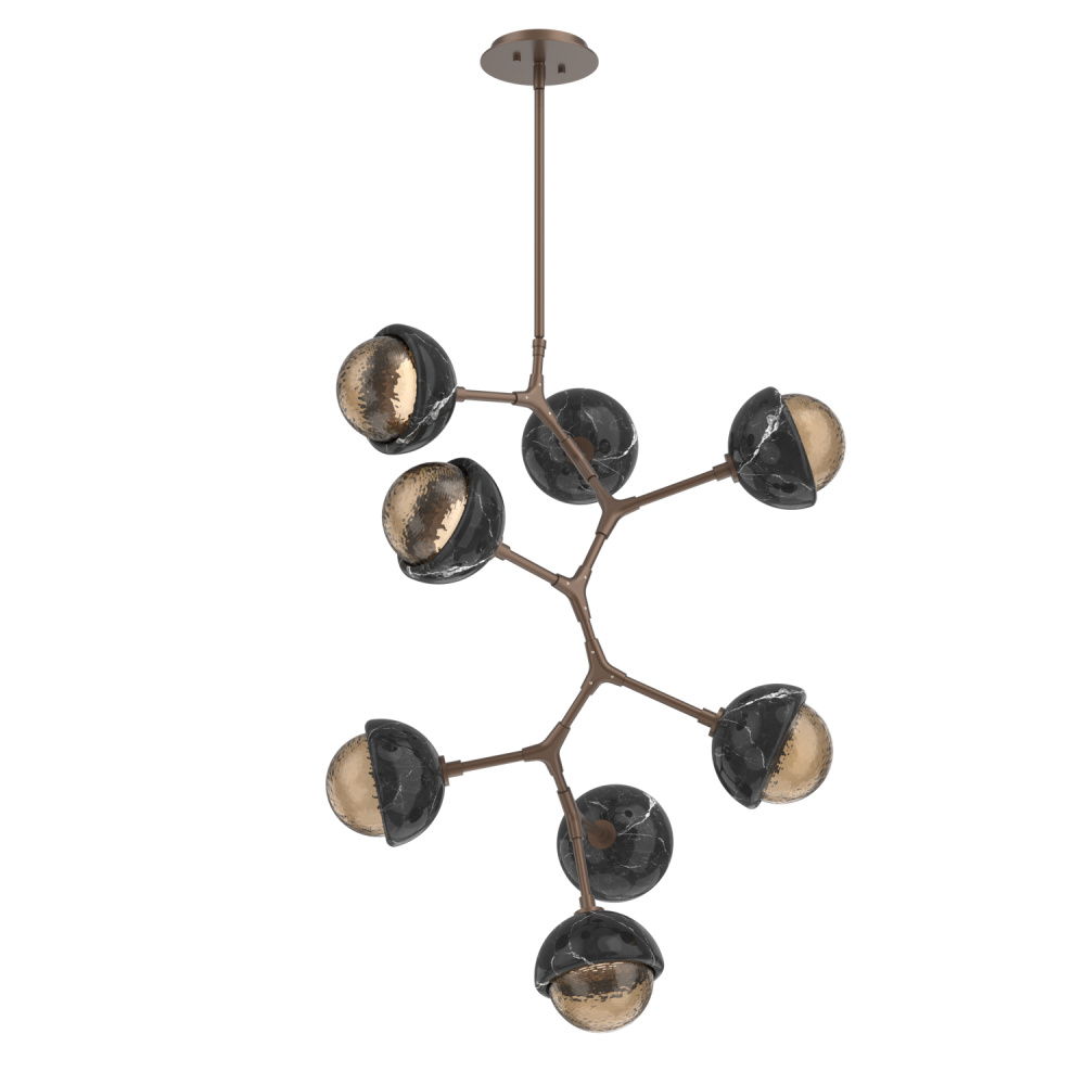 Cabochon Chandelier Large Pendant Burnished Bronze