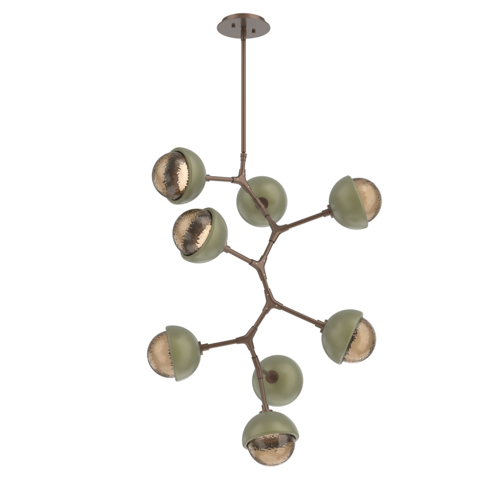 Cabochon Chandelier Large Pendant Burnished Bronze