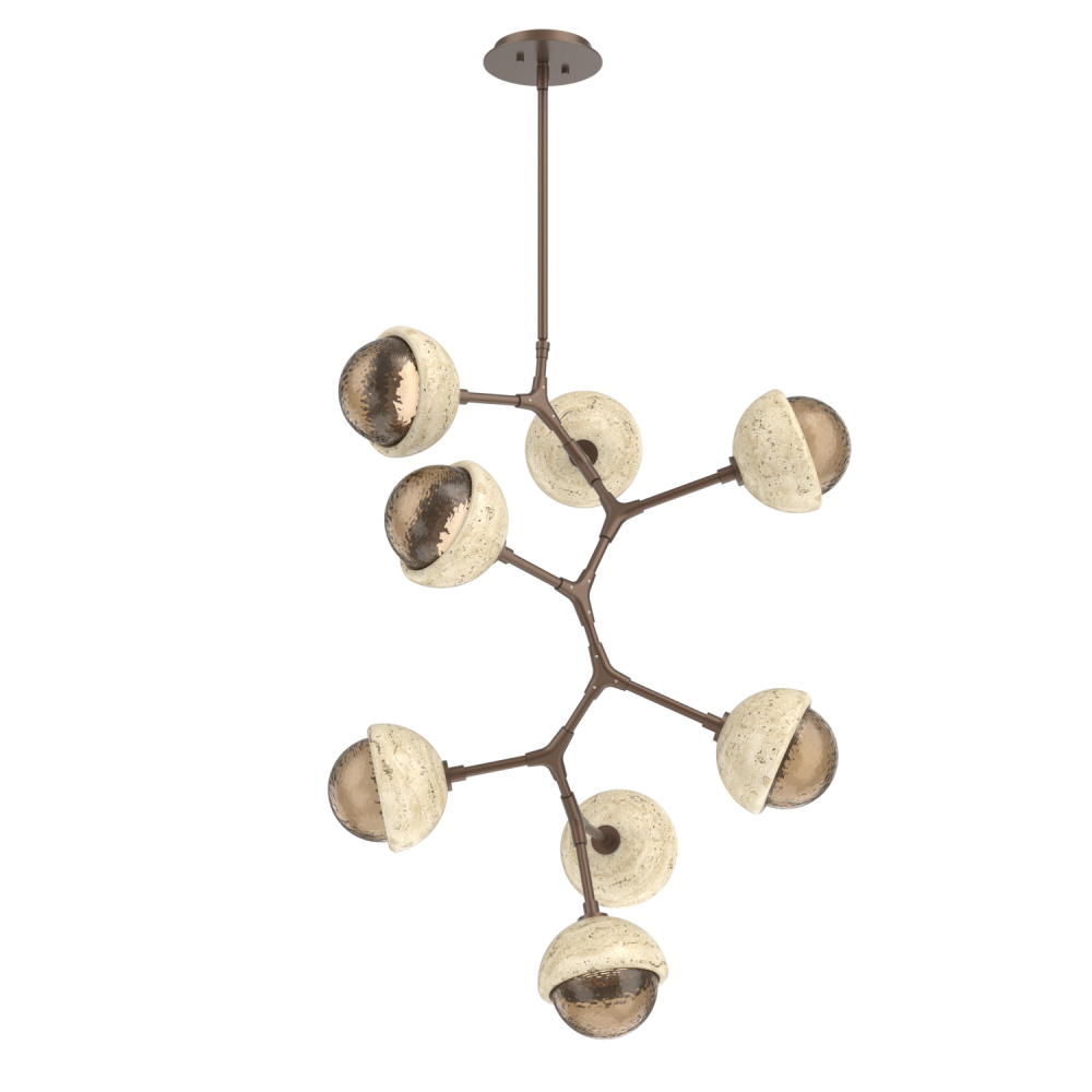 Cabochon Chandelier Large Pendant Burnished Bronze
