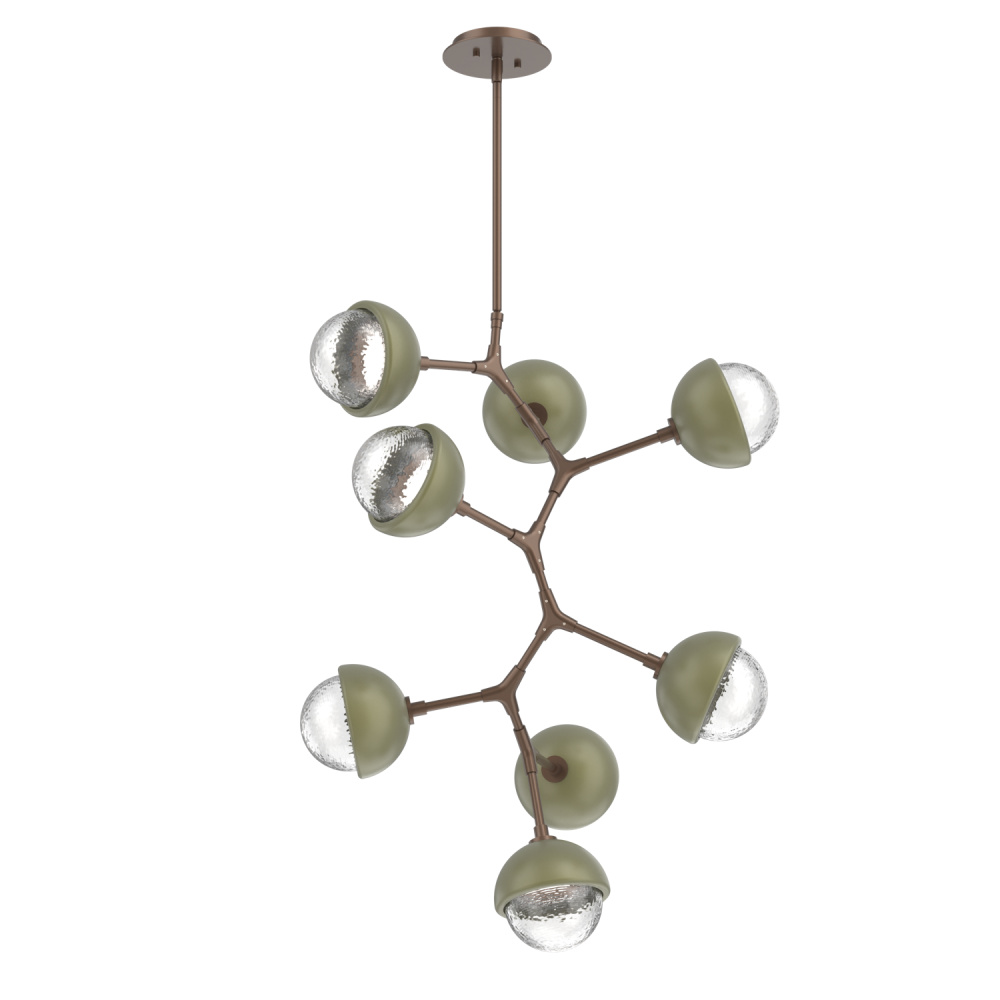 Cabochon Chandelier Large Pendant Burnished Bronze