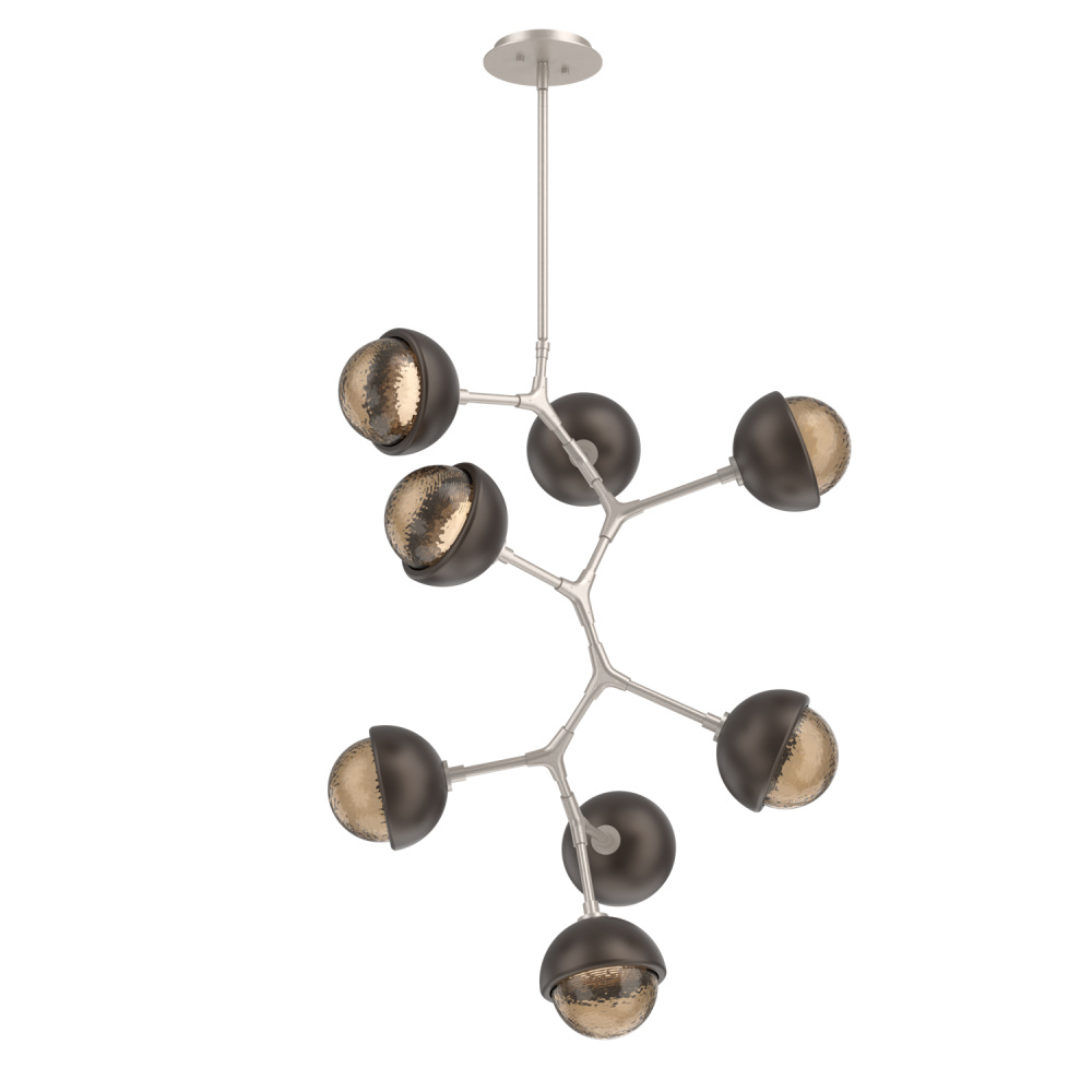 Cabochon Chandelier Large Pendant Beige Silver