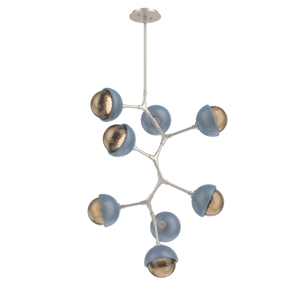 Cabochon Chandelier Large Pendant Beige Silver