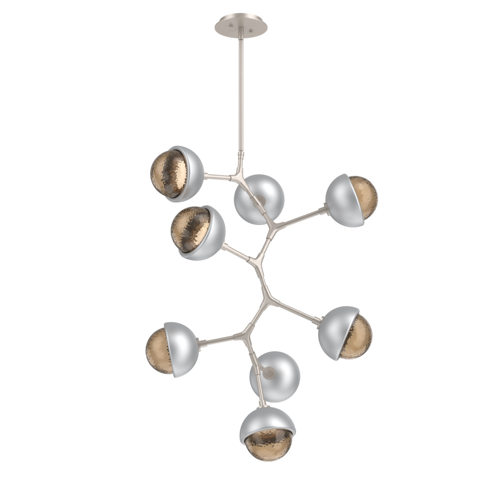 Cabochon Chandelier Large Pendant Beige Silver