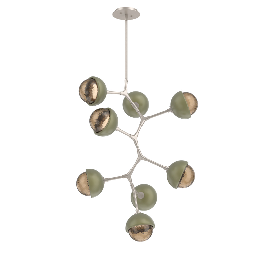 Cabochon Chandelier Large Pendant Beige Silver