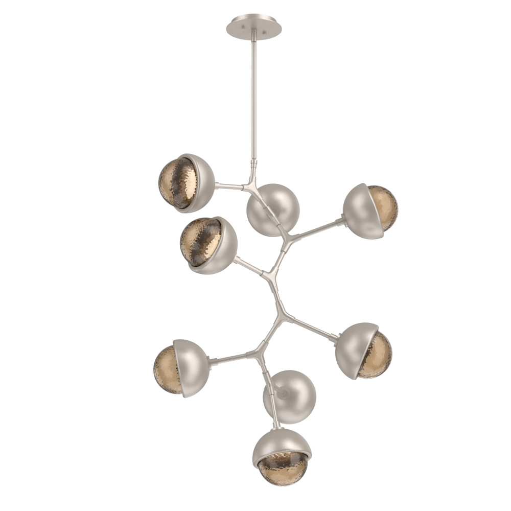 Cabochon Chandelier Large Pendant Beige Silver