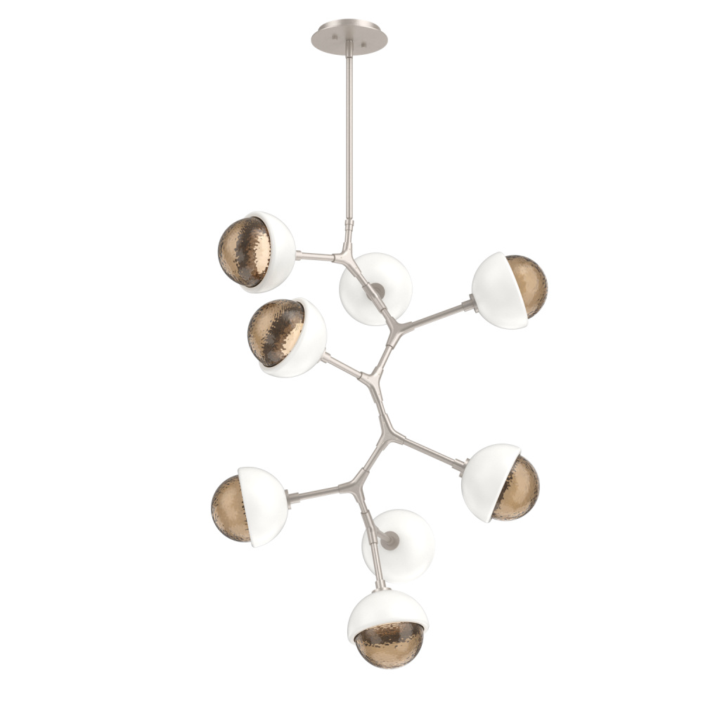Cabochon Chandelier Large Pendant Beige Silver