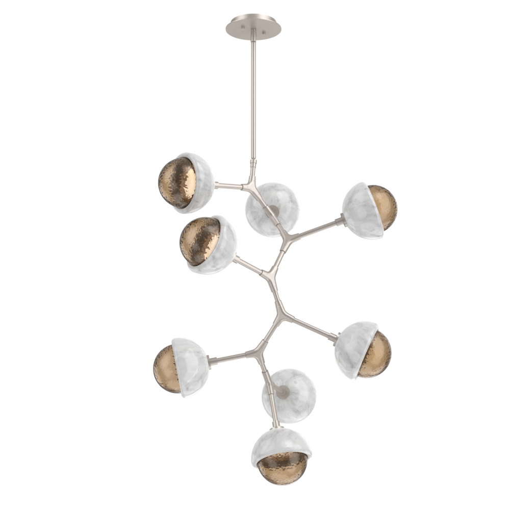 Cabochon Chandelier Large Pendant Beige Silver