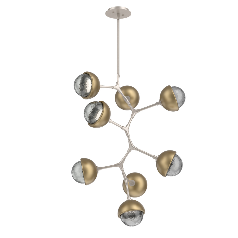 Cabochon Chandelier Large Pendant Beige Silver