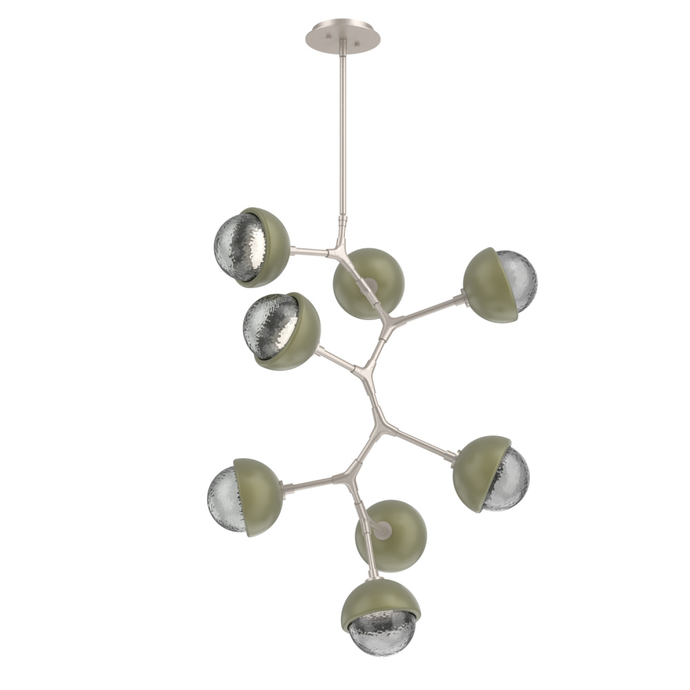 Cabochon Chandelier Large Pendant Beige Silver