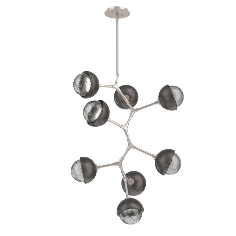 Cabochon Chandelier Large Pendant Beige Silver
