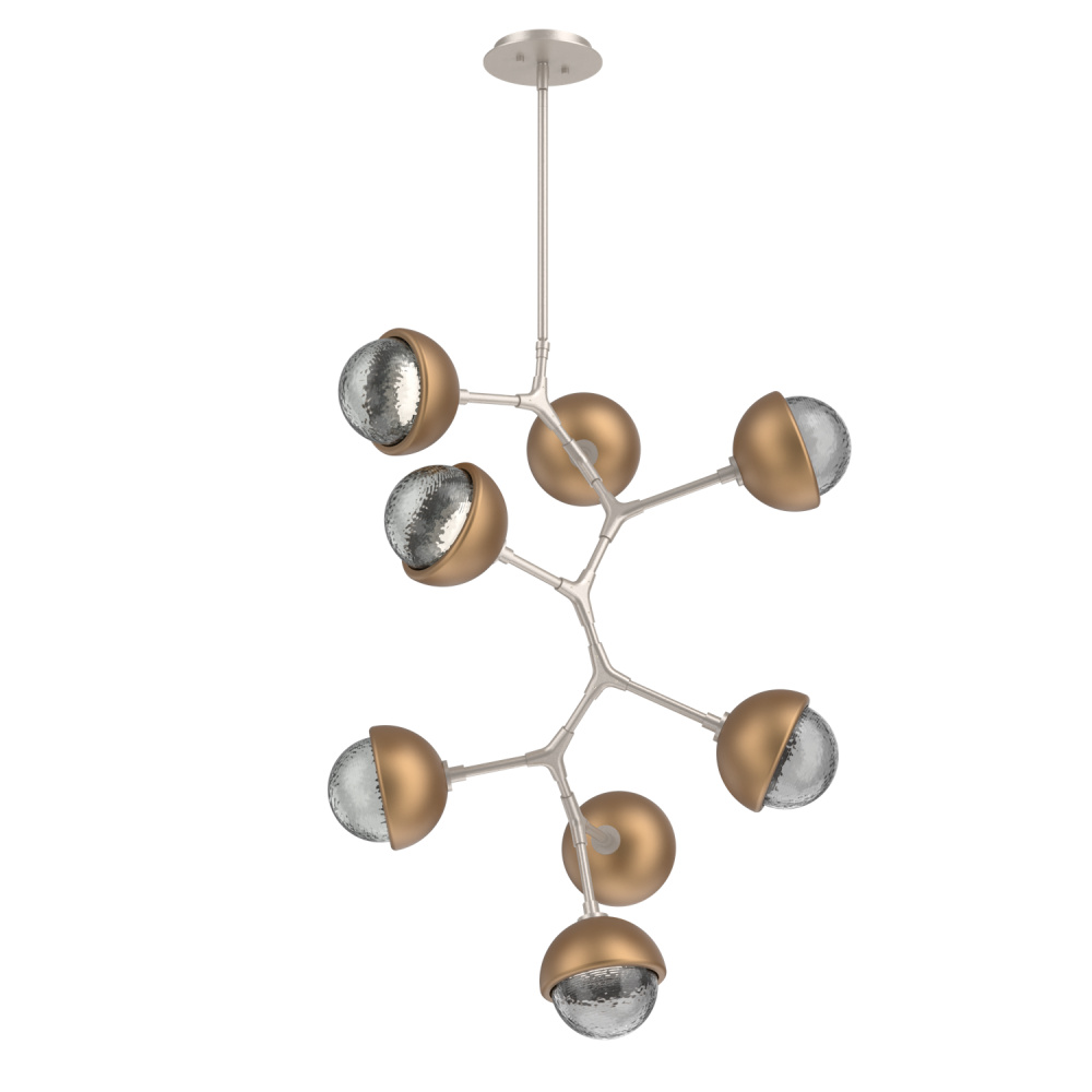 Cabochon Chandelier Large Pendant Beige Silver