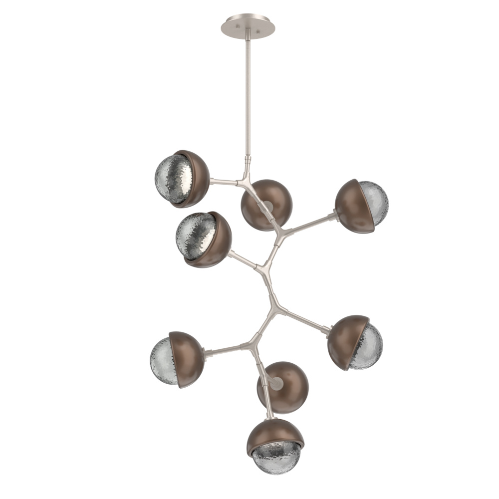 Cabochon Chandelier Large Pendant Beige Silver
