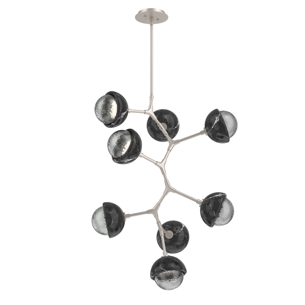 Cabochon Chandelier Large Pendant Beige Silver