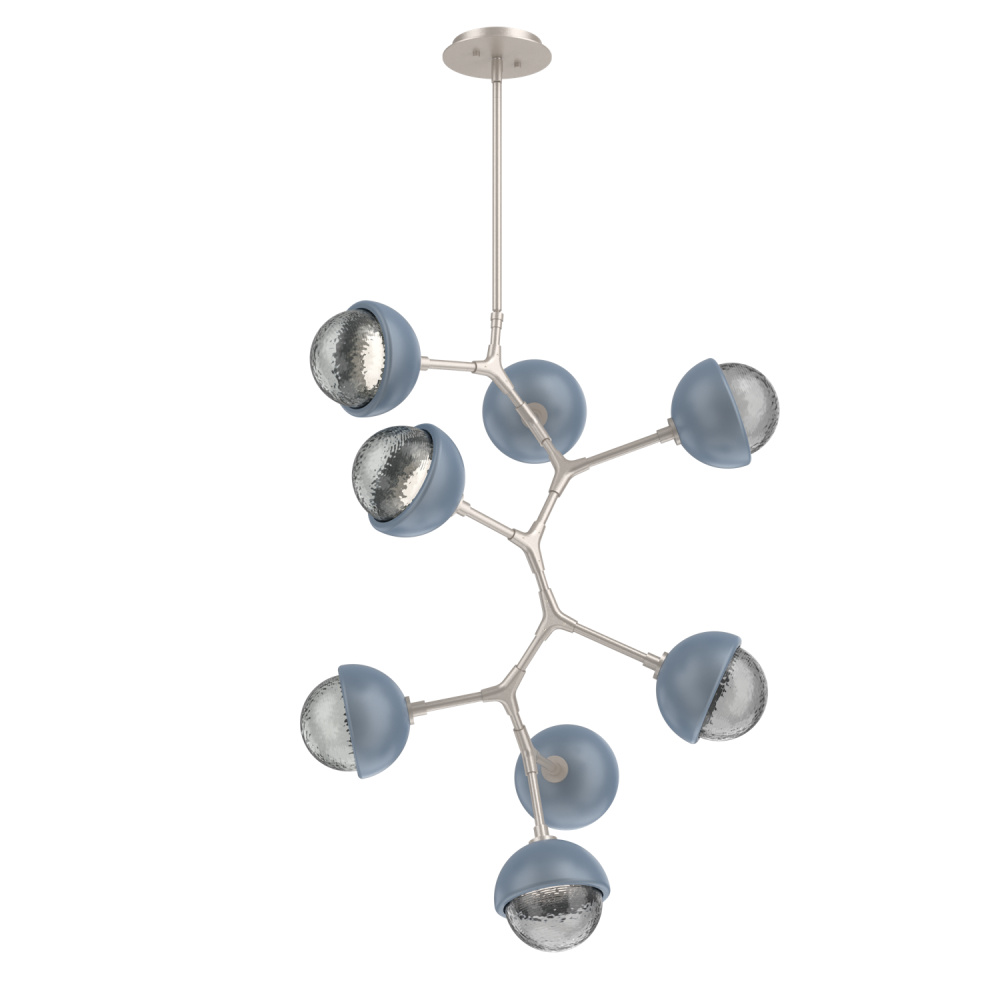 Cabochon Chandelier Large Pendant Beige Silver