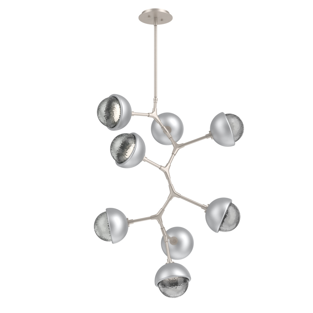 Cabochon Chandelier Large Pendant Beige Silver