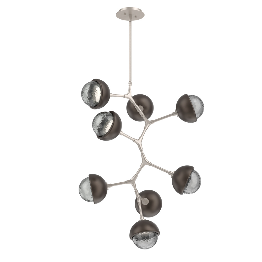 Cabochon Chandelier Large Pendant Beige Silver
