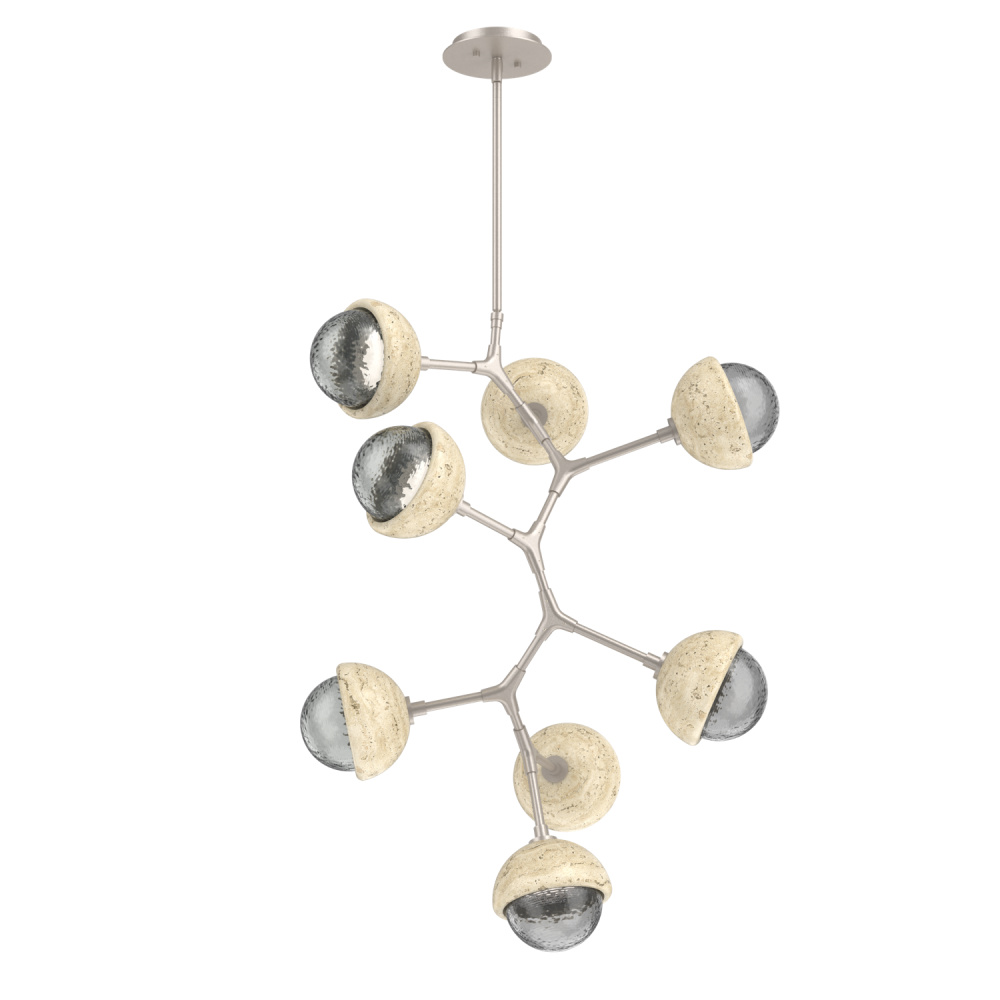 Cabochon Chandelier Large Pendant Beige Silver
