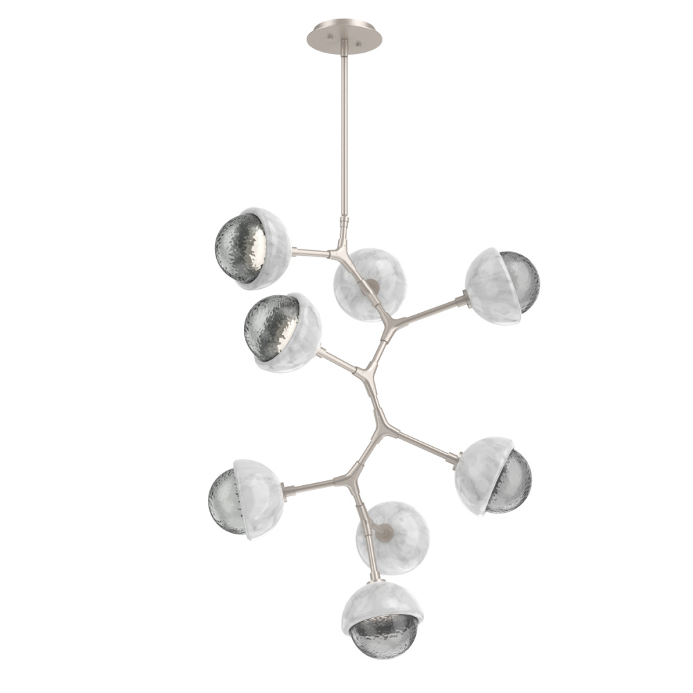 Cabochon Chandelier Large Pendant Beige Silver