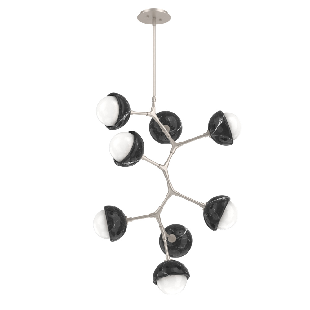 Cabochon Chandelier Large Pendant Beige Silver