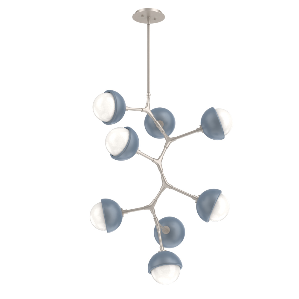 Cabochon Chandelier Large Pendant Beige Silver