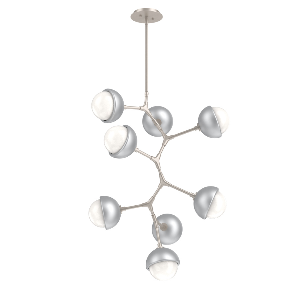 Cabochon Chandelier Large Pendant Beige Silver