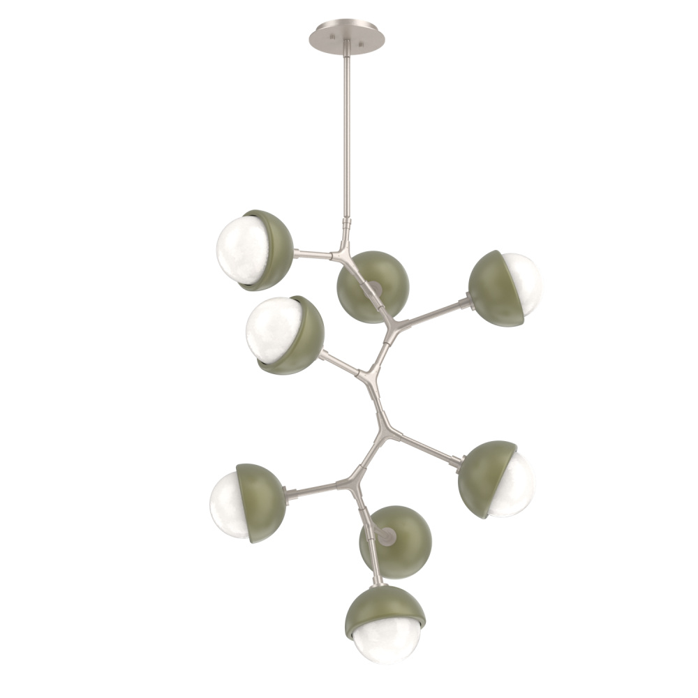 Cabochon Chandelier Large Pendant Beige Silver