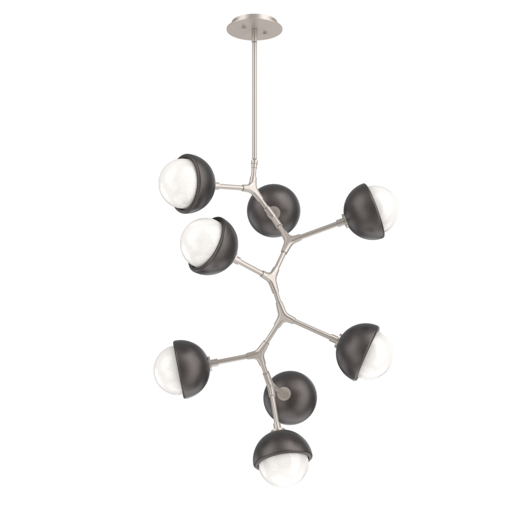 Cabochon Chandelier Large Pendant Beige Silver