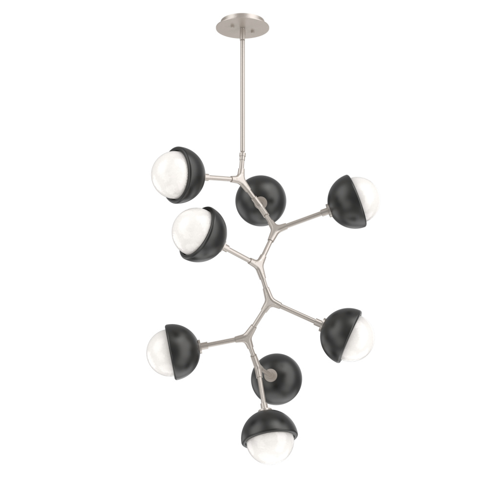 Cabochon Chandelier Large Pendant Beige Silver