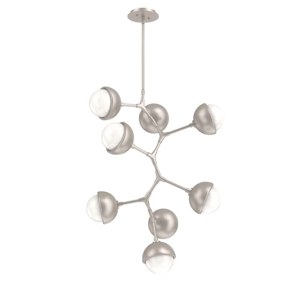 Cabochon Chandelier Large Pendant Beige Silver