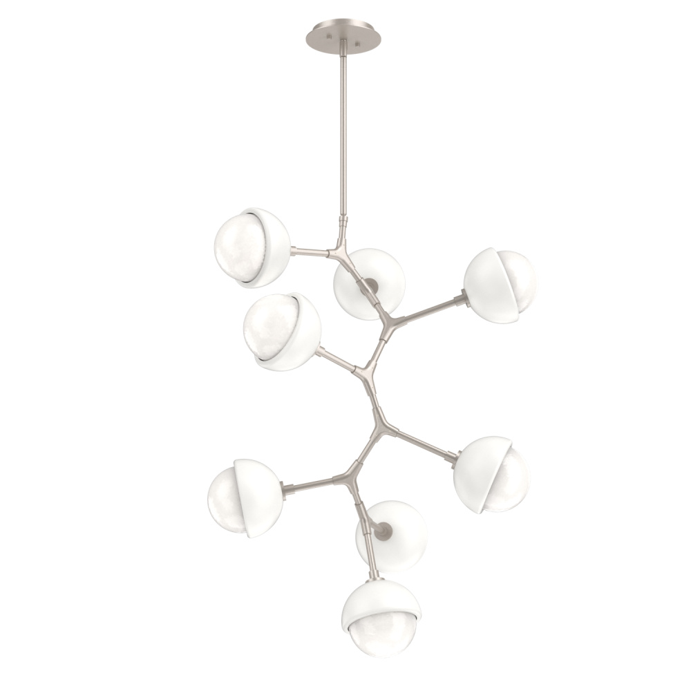 Cabochon Chandelier Large Pendant Beige Silver