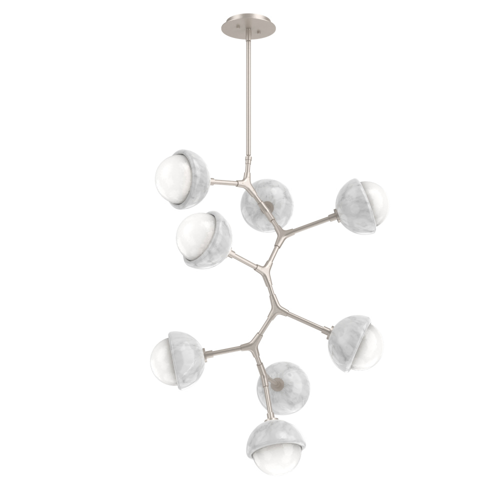 Cabochon Chandelier Large Pendant Beige Silver