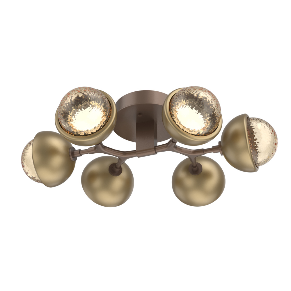 Cabochon Flush Mount Burnished Bronze