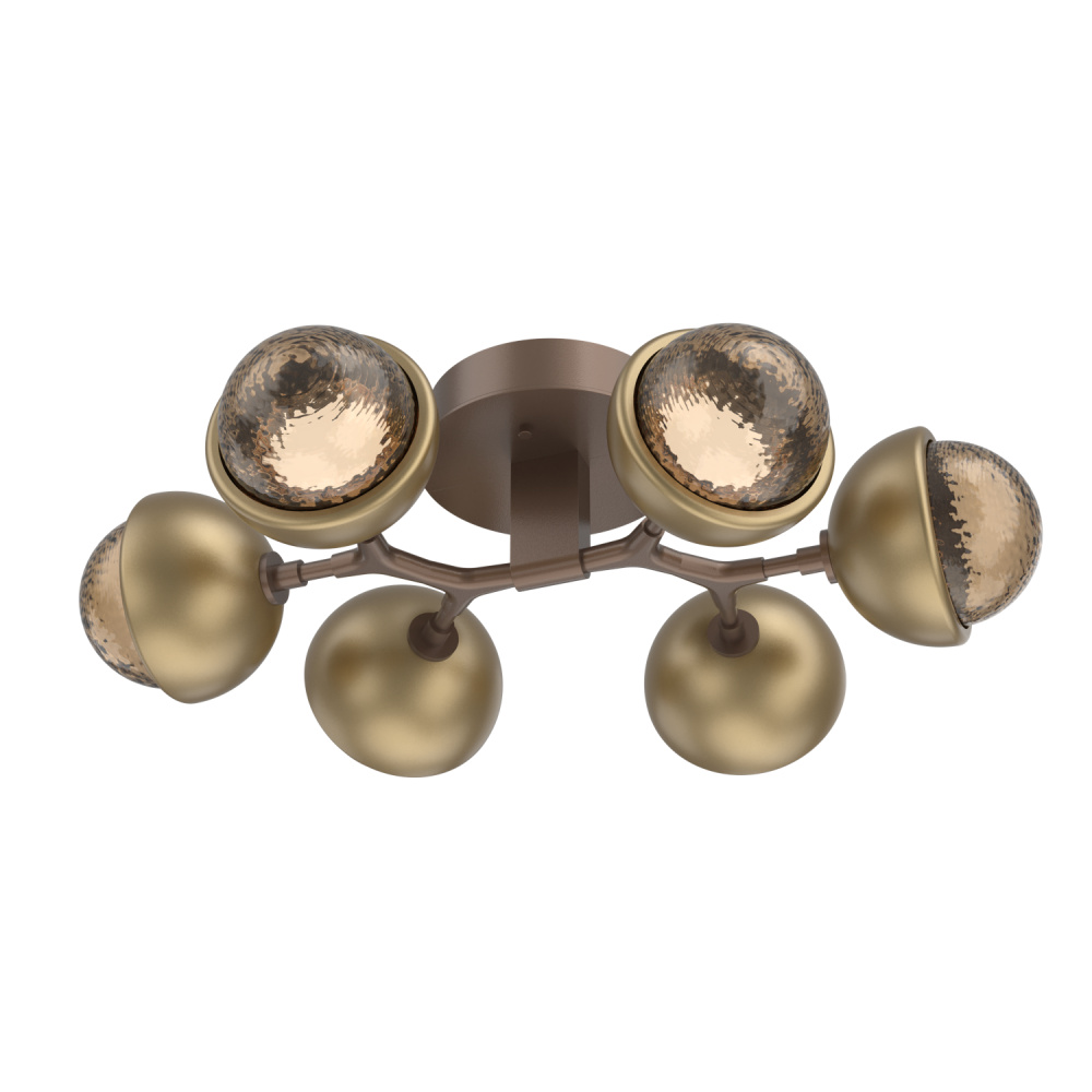 Cabochon Flush Mount Burnished Bronze