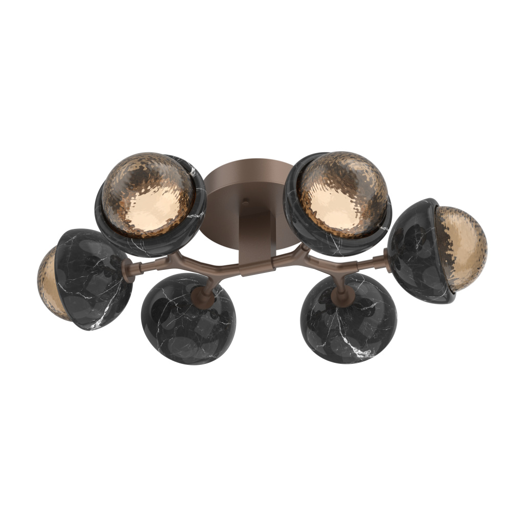 Cabochon Flush Mount Burnished Bronze