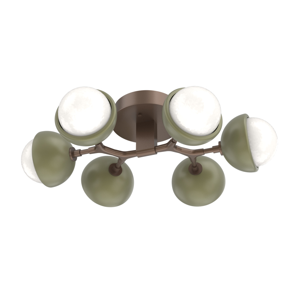 Cabochon Flush Mount Burnished Bronze