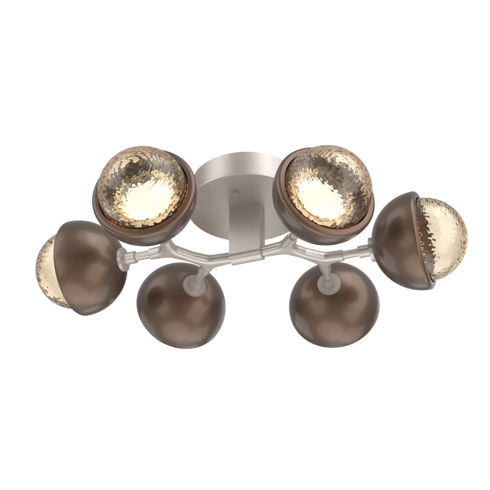 Cabochon Flush Mount Beige Silver