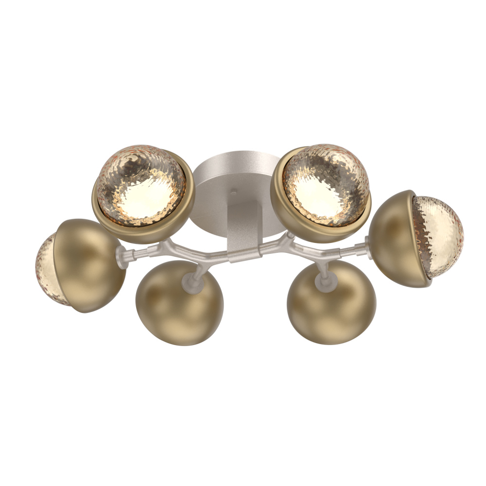 Cabochon Flush Mount Beige Silver
