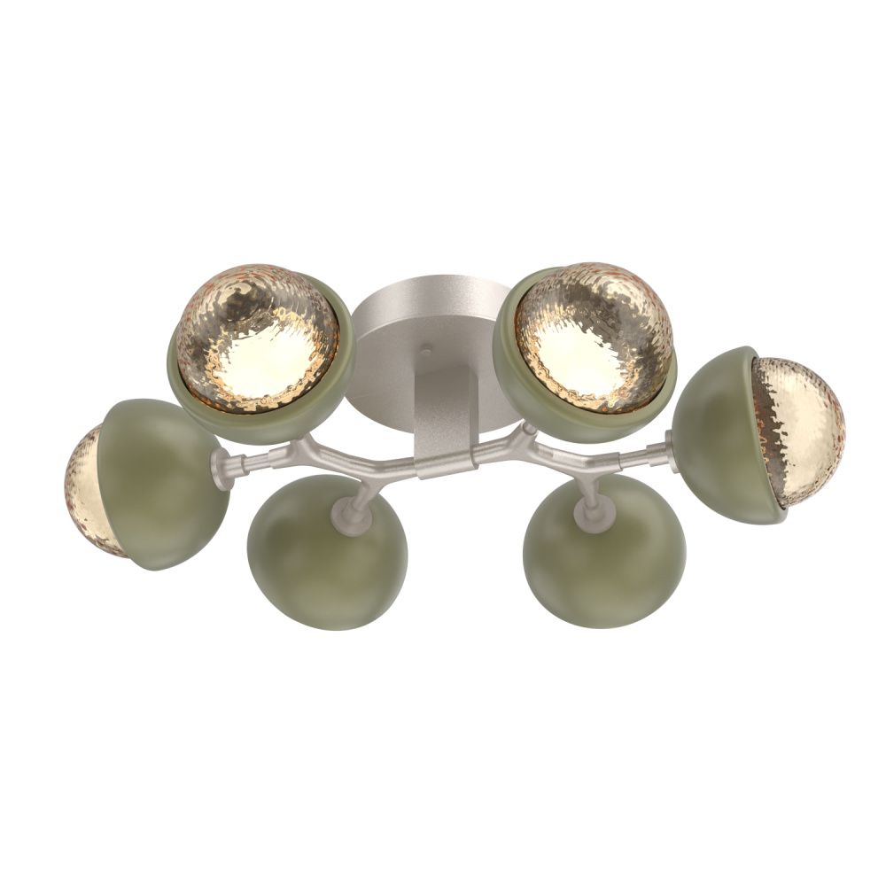 Cabochon Flush Mount Beige Silver