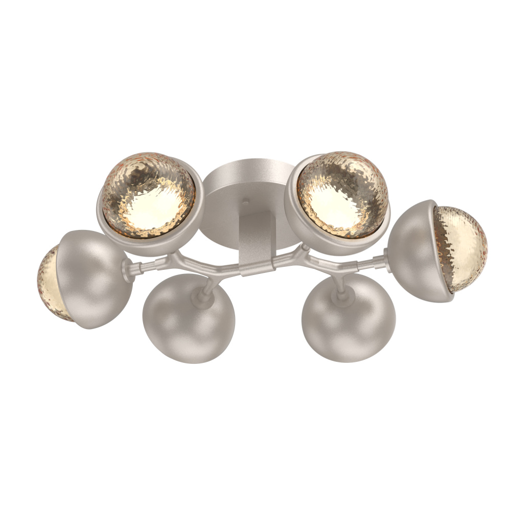 Cabochon Flush Mount Beige Silver