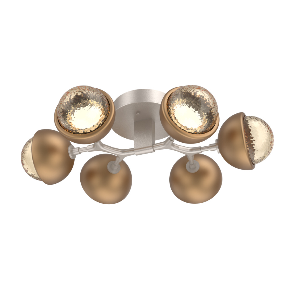 Cabochon Flush Mount Beige Silver