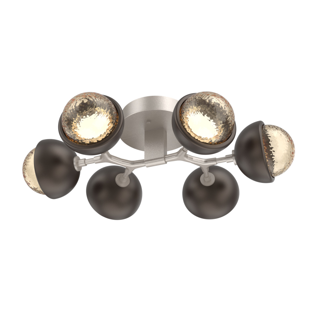 Cabochon Flush Mount Beige Silver