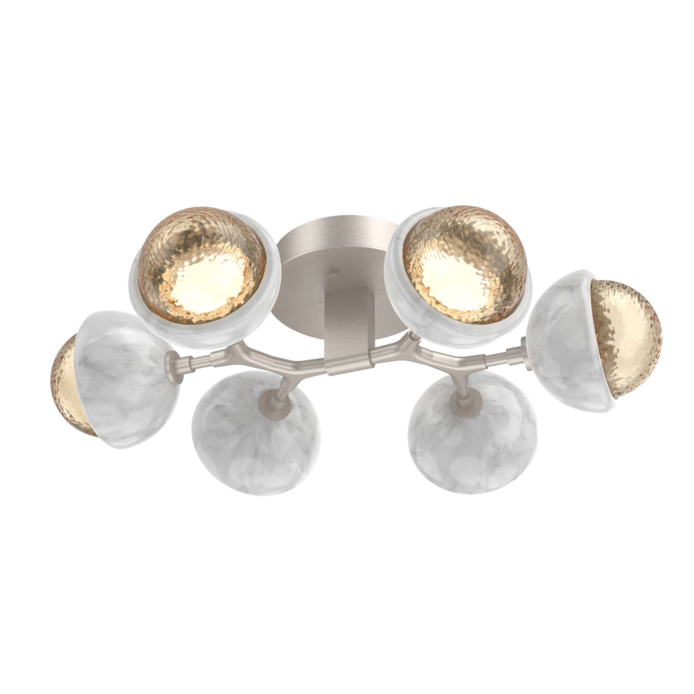 Cabochon Flush Mount Beige Silver