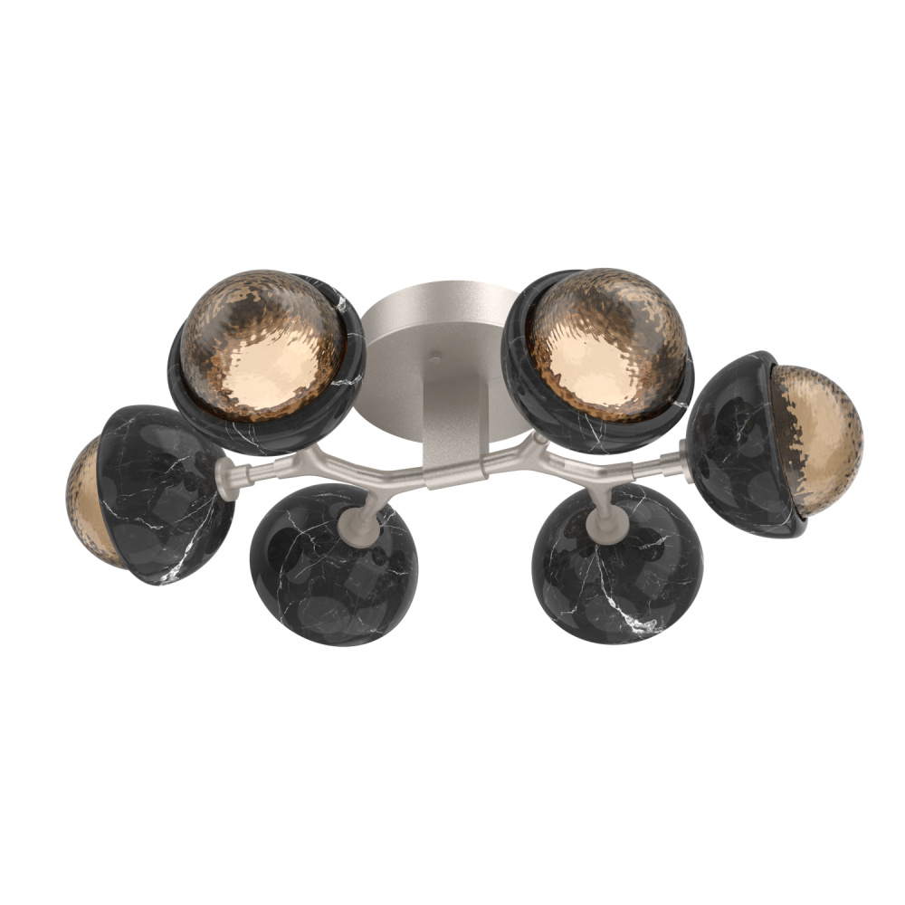 Cabochon Flush Mount Beige Silver