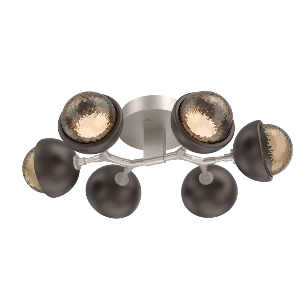 Cabochon Flush Mount Beige Silver