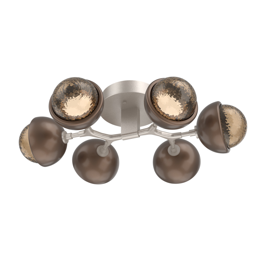 Cabochon Flush Mount Beige Silver