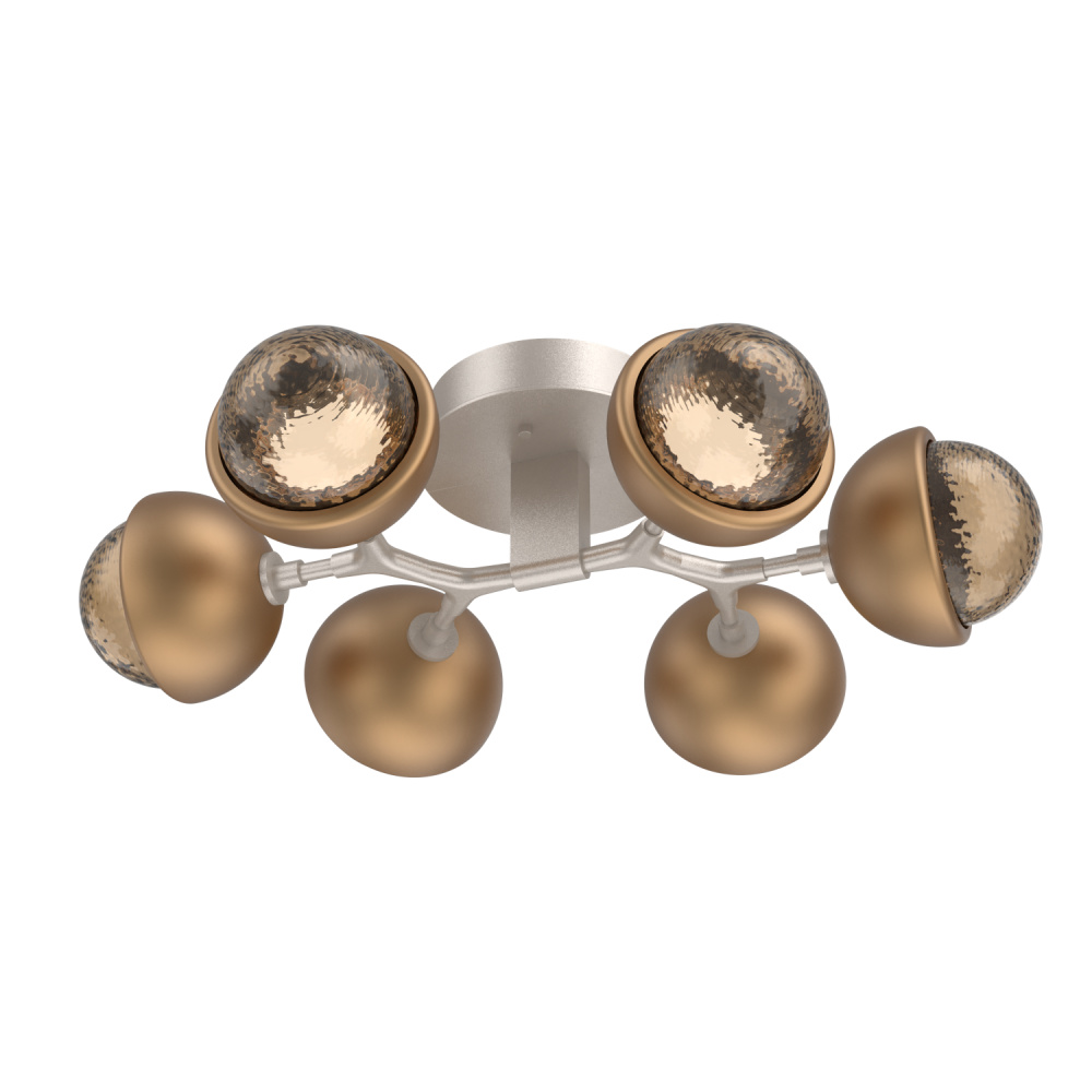 Cabochon Flush Mount Beige Silver