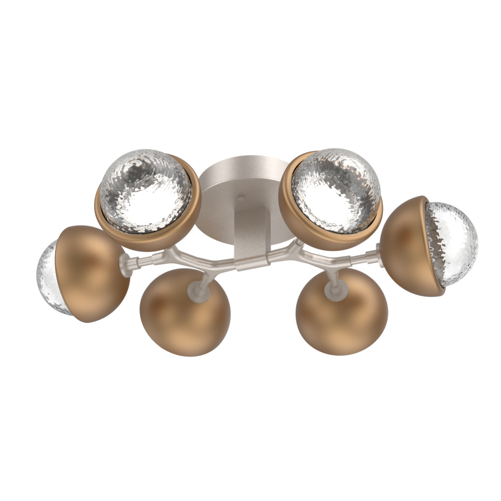 Cabochon Flush Mount Beige Silver