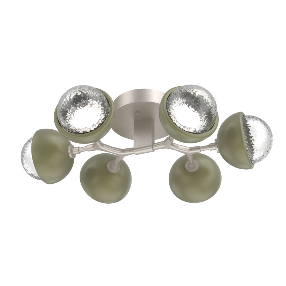 Cabochon Flush Mount Beige Silver
