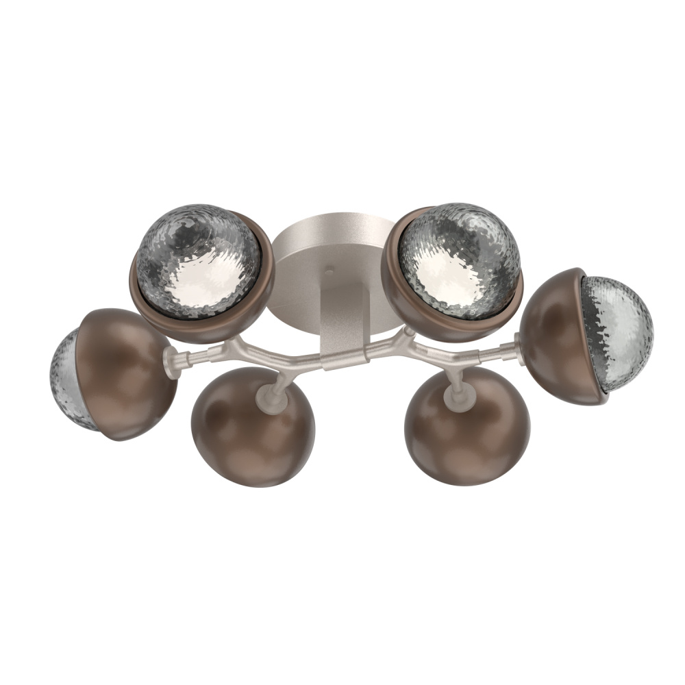 Cabochon Flush Mount Beige Silver